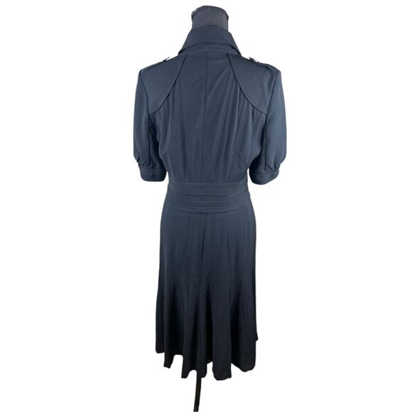Karen Millen woman’s 8 black sleek fix and flare shirt sleeves classic dress - Picture 2 of 9